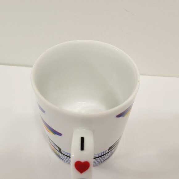 1981 San Francisco Rainbow Mug I ❤️ SF Handle Design Ceramic Coffee Cup - Picture 5 of 6